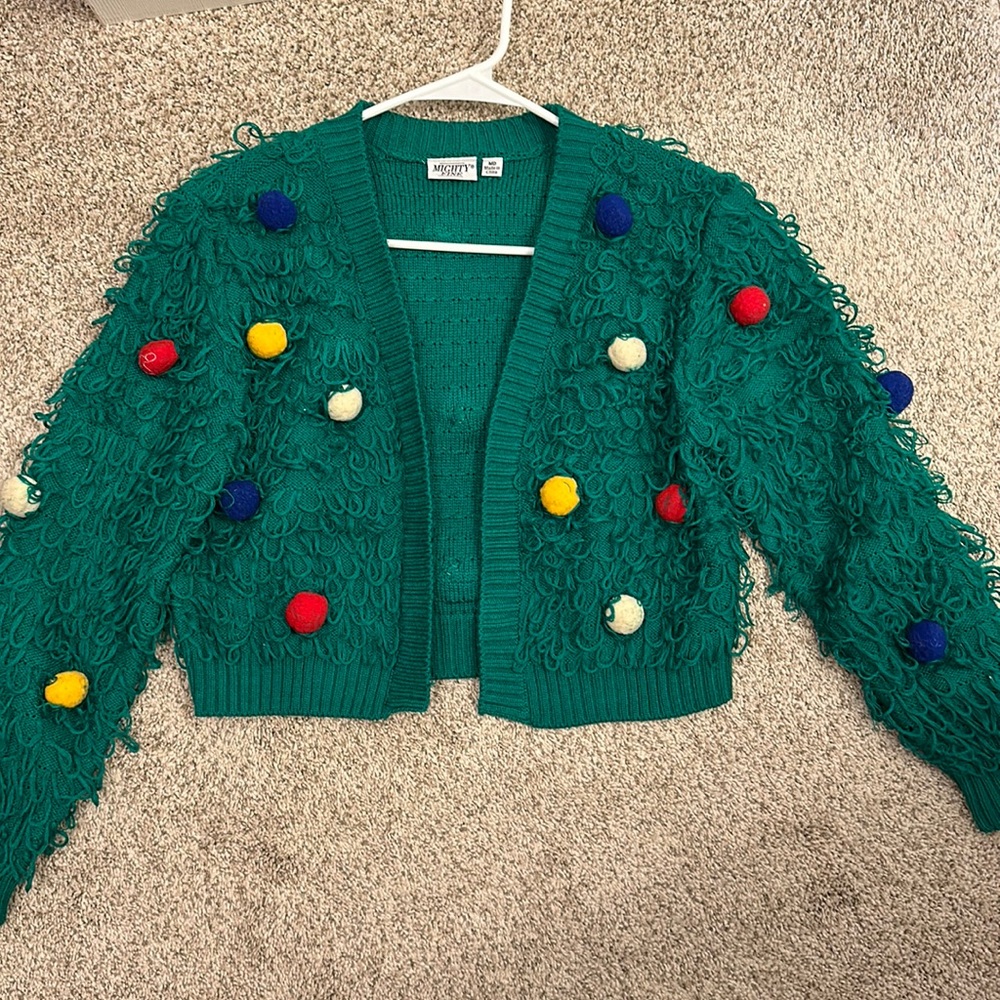 Christmas Mighty Fine  Crop Sweater